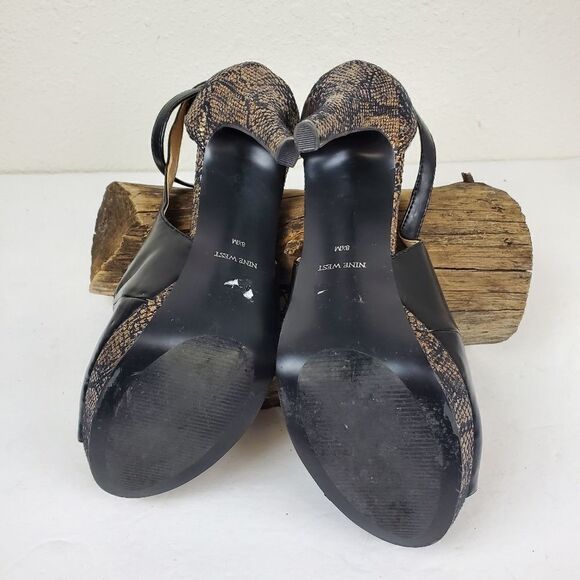 Nine west faux leather ankle strap heels - Picture 5 of 8